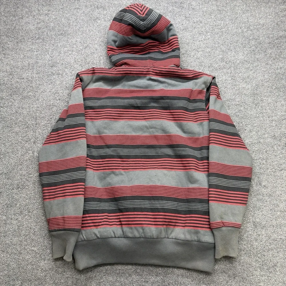 Ocean Pacific Y2K Men's Lined Striped Jacket Size Small Red/Black Surf